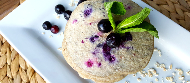 Panquecas con frutas del bosque